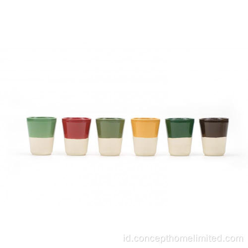 Set Dinner Stoneware Glaze Tunggal - Multi Warna